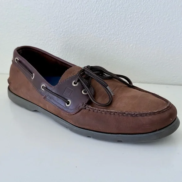 Sperry Top-Sider Mako 2-Eye Canoe Brown Moc Boat Shoes - Men’s Size 13 - Picture 4 of 15